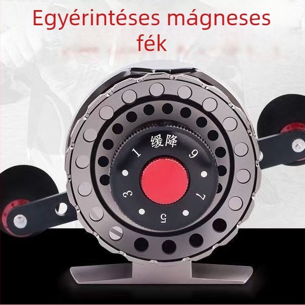 Teljesen fém orsó mágneses fékkel és előfutó fékkel, jég- és raft- vagy hídhorgászathoz