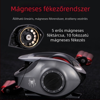 Fém teardrop formájú horgászorsó mágneses centrifugális dupla fék rendszerrel hosszú dobásokhoz