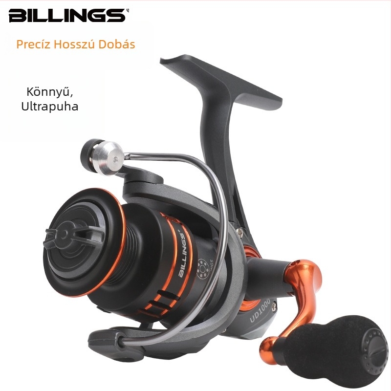 Kumano kültéri könnyű általános célú spinning orsó, fém vonalcsigával és nagy kapacitású dob