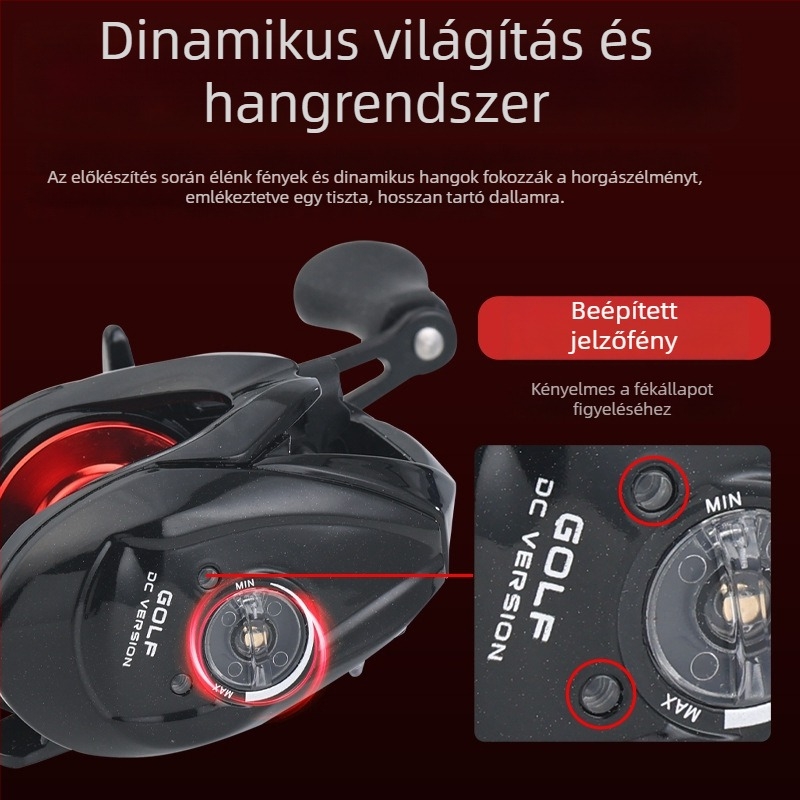 Komelon horgászorsó DC elektronikus fékkel, könnyű, csendes, univerzális kialakítású