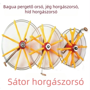 Misurelure rozsdamentes acél orsóvezető kerék kézi tekerővel, jég- és tutajhorgászathoz