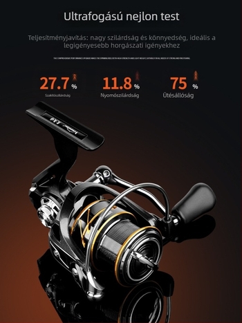 Spinning orsó sós vízhez, korrózióálló fémből, beépített dizájn, nincs holtjáték
