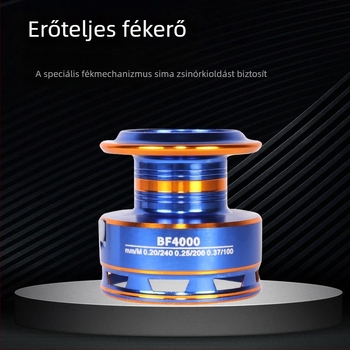 Kalio spinning orsó, teljesen fémből készült, CNC fém csésze, fa nyél, könnyű és tartós tengeri és sziklához való horgászatra