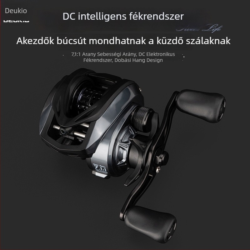 Deukio spinning orsó DC elektronikus fékkel hosszú dobásokhoz, általános célú használatra, áttétel 7.1:1, drag 4–6