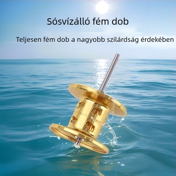 Kalio dobos halászorsó, tengervízálló, hosszú dobás, fém csepp alakú orsó