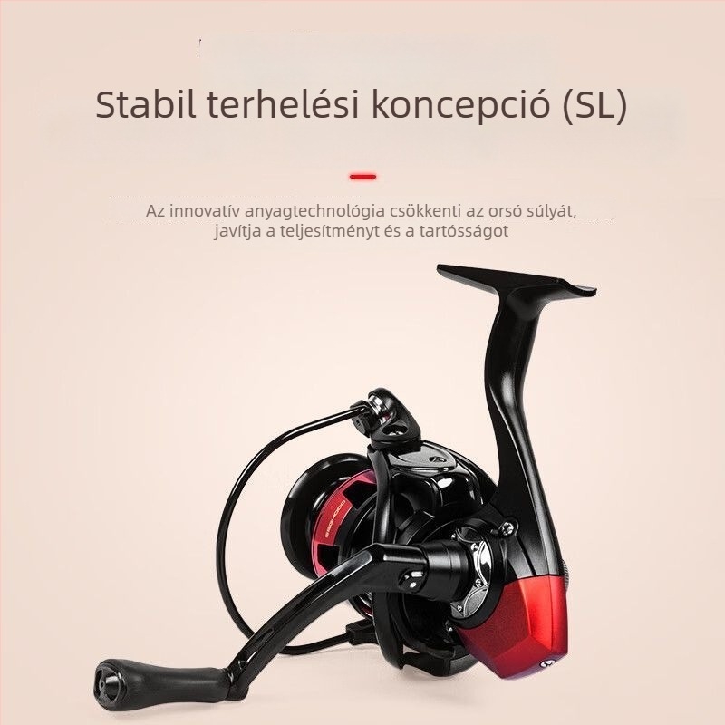 Fém spinningorsó, teljesen fém testtel, részben fémes alkatrészek, ferde száj, mély dob, tengeri horgászat és hosszú dobások