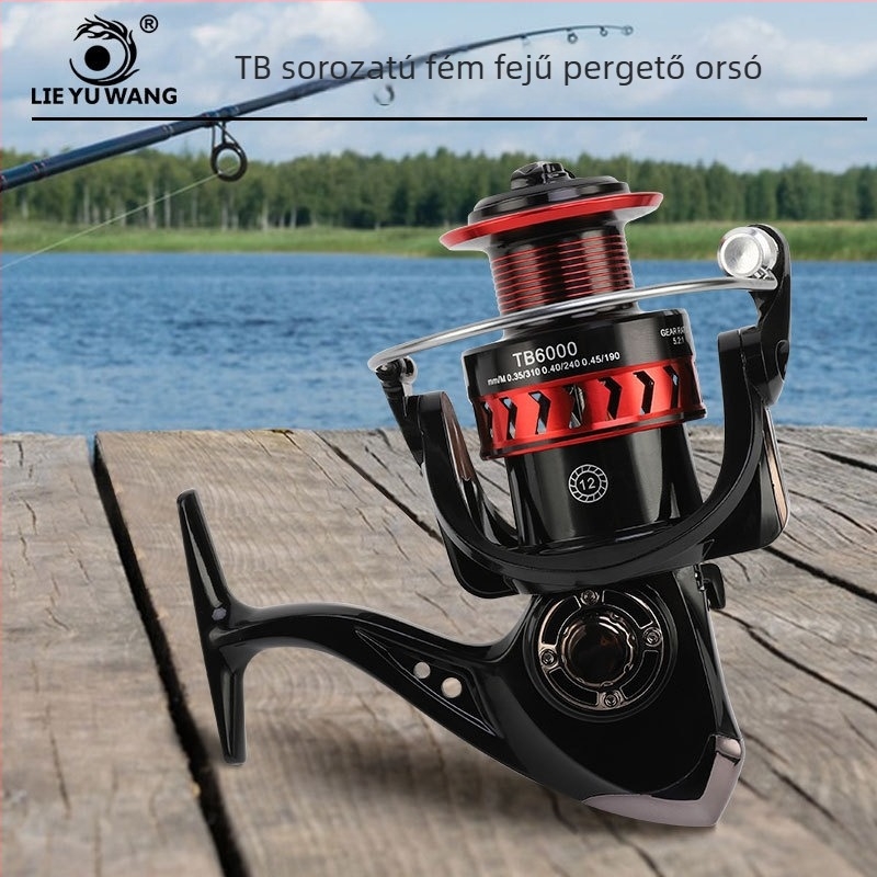 AOJIANGSHARK Teljesen fémből készült spinningorsó, fémszerkezettel, hosszú dobás kialakítással