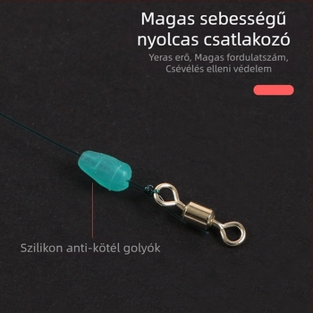 Nylon fő horgász damil fő szett megerősített csomókkal, folyó- és tóparti horgászathoz, hossz 7.2