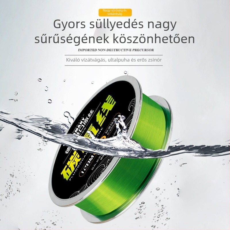 Nylon horgász damil vezetővel műcsalikhoz — puha, erős, kopásálló, csavarodás elleni