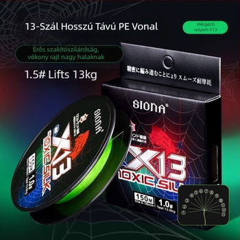 Fő horgászati damil, PE anyag, szakítószilárdság 8–60 kg, SIONA márka