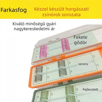 Fisherman nylon vezető zsinór, erős horgász zsinór, dobozban 20 darab