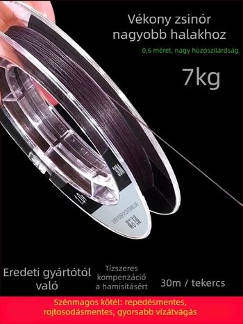 Ribolós zsinór karbonmaggal, PE kötött, 5 kg szakítóerő, 100 db/csomag, Tuohang