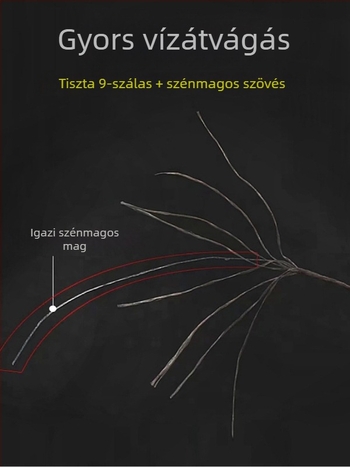 Ribolós zsinór karbonmaggal, PE kötött, 5 kg szakítóerő, 100 db/csomag, Tuohang