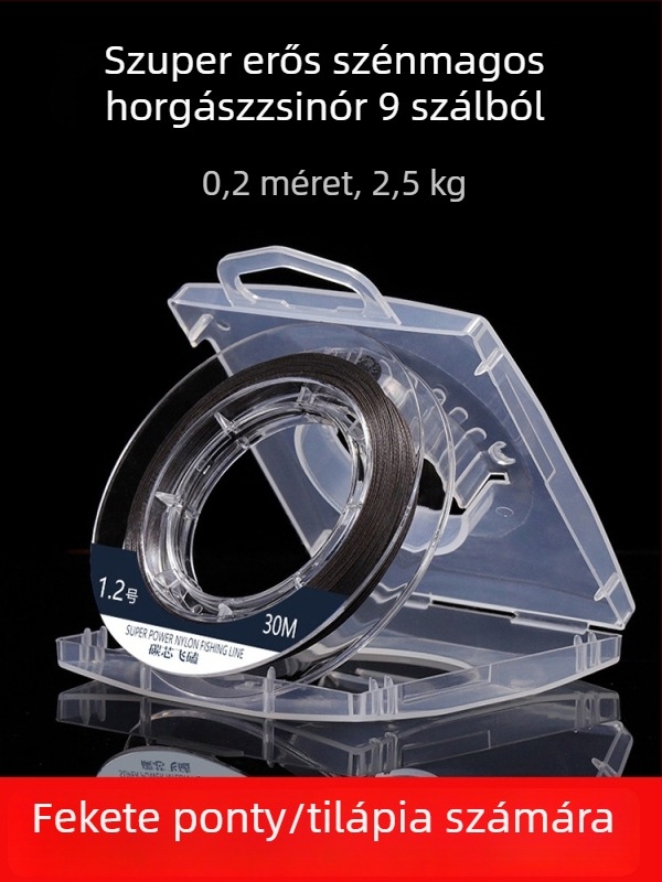 Ribolós zsinór karbonmaggal, PE kötött, 5 kg szakítóerő, 100 db/csomag, Tuohang