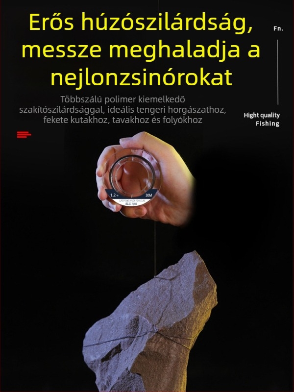 Ribolós zsinór karbonmaggal, PE kötött, 5 kg szakítóerő, 100 db/csomag, Tuohang