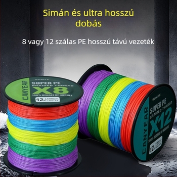 SUMYE PE fő horgász damil, 12-szálas sodrás, PE anyag, erős húzás, dobozban 200 darab