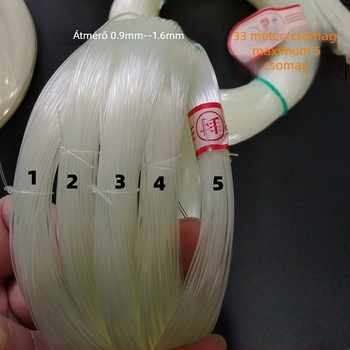 Nylon főzsinór horgászathoz, átmérők 0,25–0,8–1,0–1,6 mm