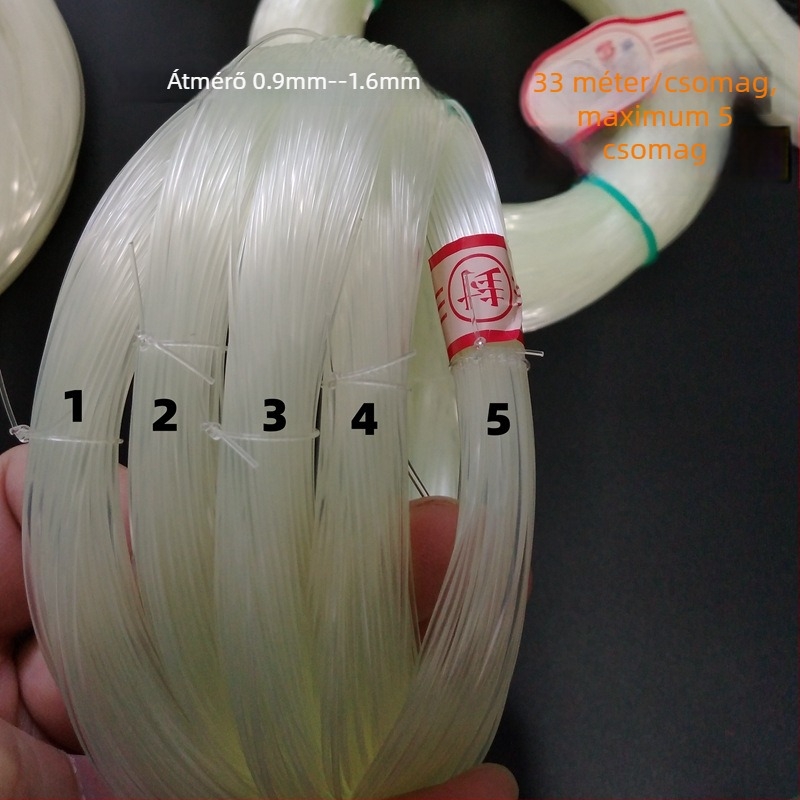 Nylon főzsinór horgászathoz, átmérők 0,25–0,8–1,0–1,6 mm
