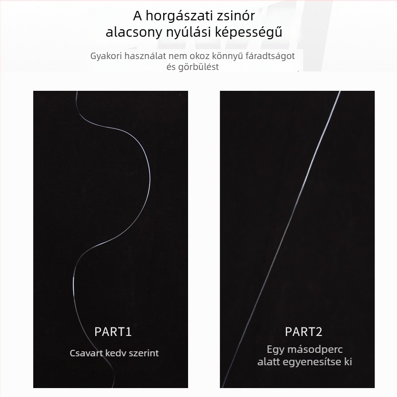 Fő horgászzsinór, nejlon, erős, 10 darabos csomag, East Fishing Master