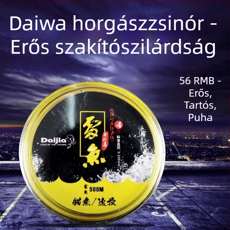 Daijia Leiyu 500 m magas erősségű nylon főzsinór tengeri horgászatra, hosszú dobásokhoz, horgászfelszerelés
