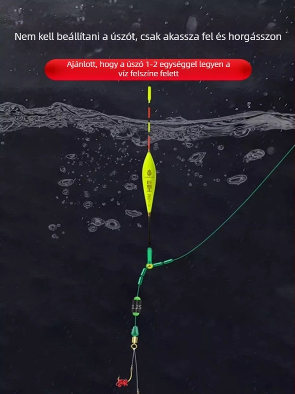 Függőleges lebegő damillal és kettős horogokkal ellátott horgászati vonalszett, készre kötve, fő damillal együtt (Anyag: selyem virág; Hossz: Egyéb; Horgászhely: Egyéb)