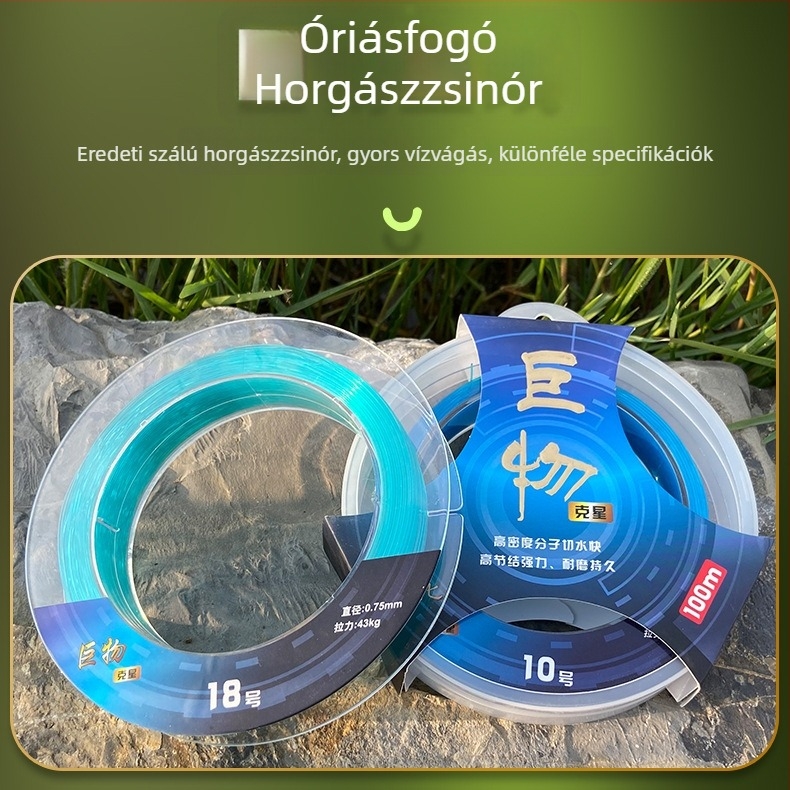 Áttetsző, nagy szakítószilárdságú nylon horgász zsinór nagy testű halakhoz – óriási zsinór készlet