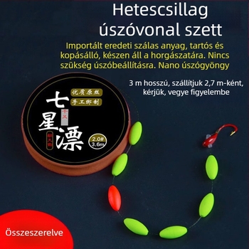 Ólomos fejű horog hétcsillagos úszóval, hagyományos hétcsillagos úszó kárász damillal, nagy érzékenység