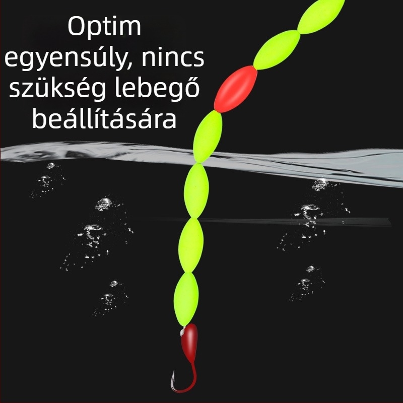 Ólomos fejű horog hétcsillagos úszóval, hagyományos hétcsillagos úszó kárász damillal, nagy érzékenység