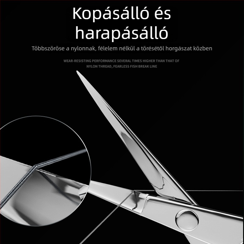 PE alapú horgász fő vonal, 4- és 8-szálas sodrású, hossz 1000 m, nagy húzószilárdság, harapás- és kopásálló