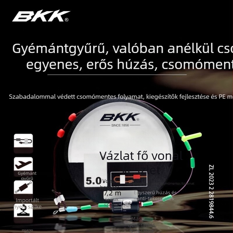 Csomómentes főlinekészlet, rekreációs kiadás, kézzel kötött, nylon horgász zsinór, készen a használatra