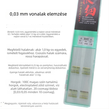 Horgász alsózsinór – PE, terhelés 2,6 kg, doboz 330 darab, Carp fishing