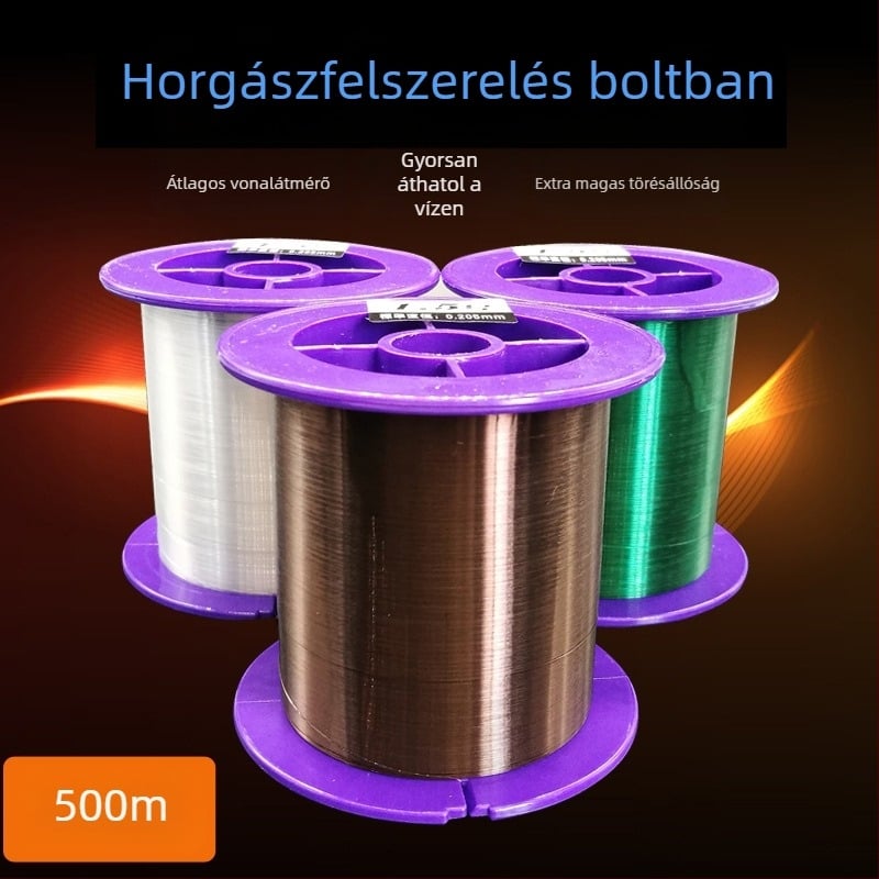 Nylon horgász alsó zsinór — nagyon jó szilárdság; 6 cső a dobozban; jó térfogati-ellenállás; erős vízállóság; jó puhaság