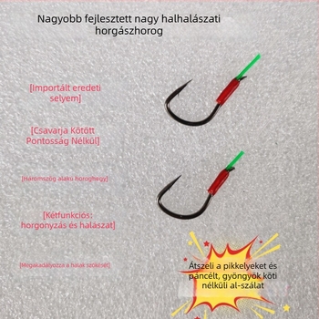 A60 Crank – Javított Nagy Horgász Horog Kötés Nélküli Vezetővel, Gyöngy és Horgonyozható Megerősített Nylon Vonal Készlet