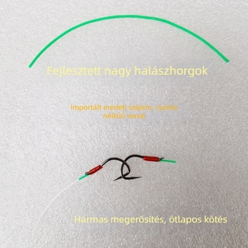 A60 Crank – Javított Nagy Horgász Horog Kötés Nélküli Vezetővel, Gyöngy és Horgonyozható Megerősített Nylon Vonal Készlet