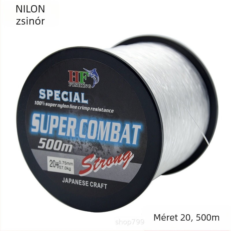 HF nylon főline, nagy szakítószilárdság, 6 darabos csomag
