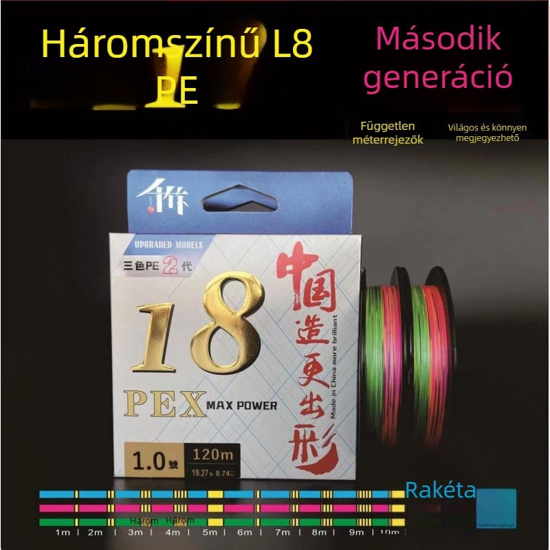 Fő damil — 2. generációs Qianzhu PE damil, nagyon jó szakítószilárdság, 1 db