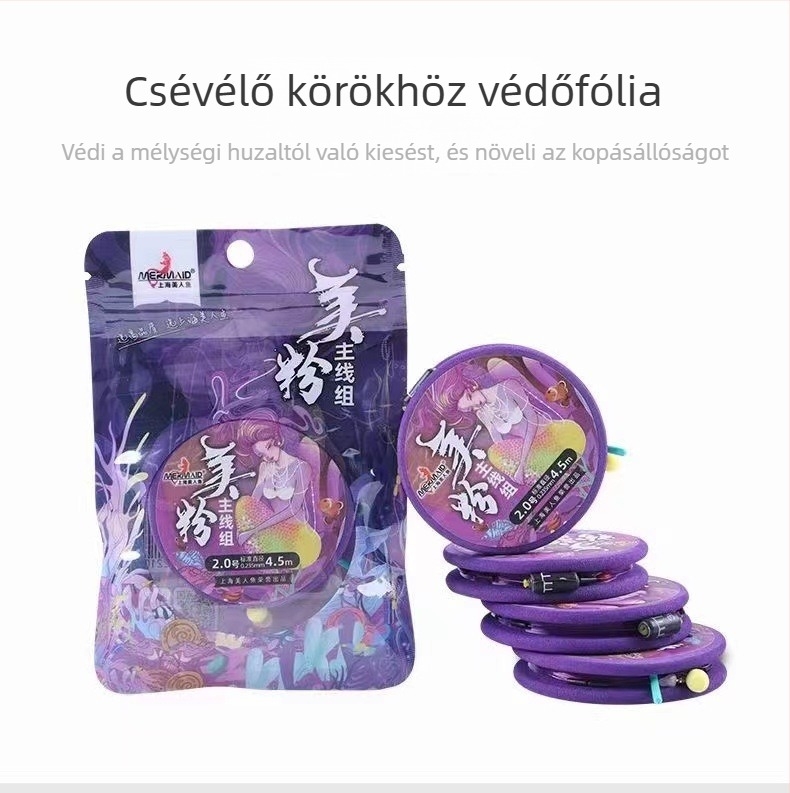Mermaid Nylon Fő zsinór készlet – finoman kötött al-zsinórok, kész halászati zsinórkészlet