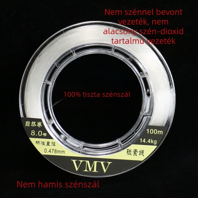 VMV Fő zsinór, szénszálas horgász zsinór, 100 m