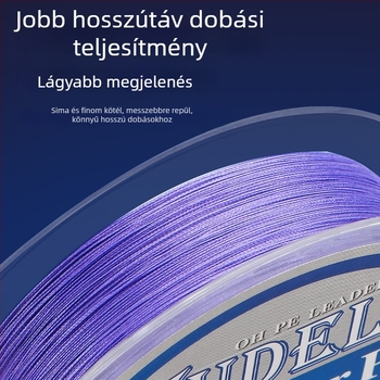 Meizi sorozatú PE damil, 8-szálas, hosszú dobásokhoz, kopásálló és sima