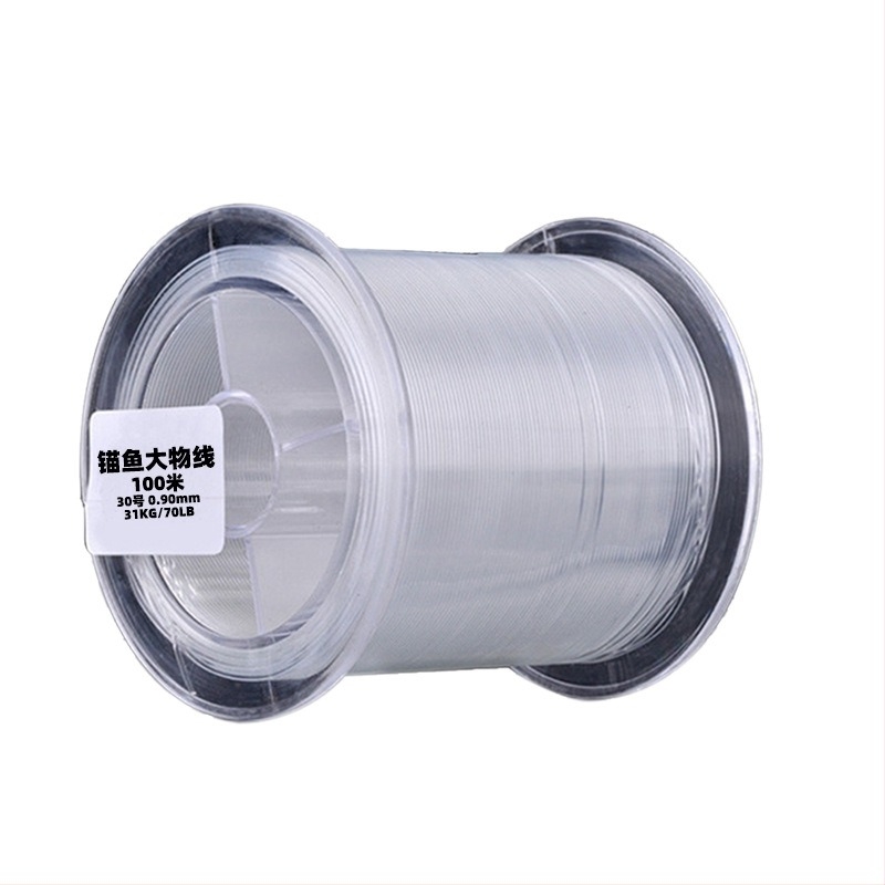 Átlátszó nylon fő damil, 100 m, terhelhetőség 50 kg, átmérők 20/24/30/40