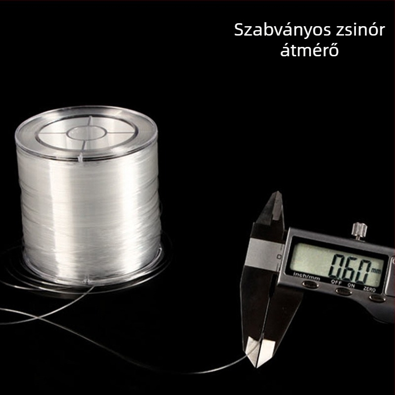 Átlátszó nylon fő damil, 100 m, terhelhetőség 50 kg, átmérők 20/24/30/40