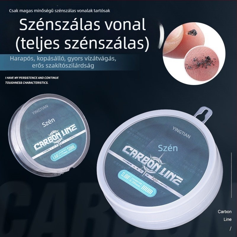 Sakurata szénszálas alágvonal horgászathoz, erős szakítószilárdság, 10 darab