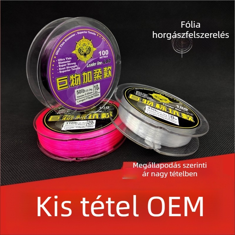 Nylon zsinór előke – erős, 10 darabos csomag