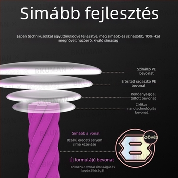 BKUMAN PE fő zsinór horgászathoz, szakítószilárdság 3–33 kg, 100 darabos csomag
