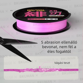 BKUMAN PE fő zsinór horgászathoz, szakítószilárdság 3–33 kg, 100 darabos csomag