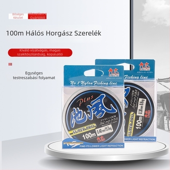 Nylon alsó zsinór horgászathoz — 100 m, ultra puha, versenyszerű horgászatra