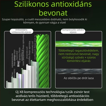 PE horgászfővonal hosszú dobásokhoz, segédvonal, nylon csalihálóvonal, ultra sima X8