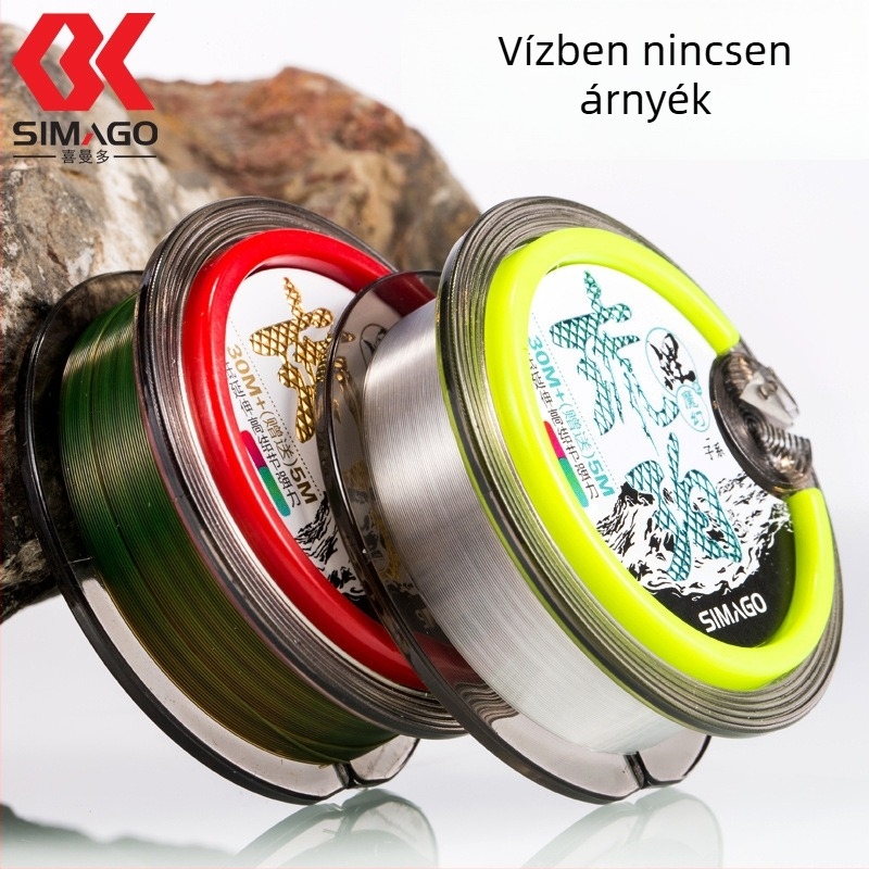 Fő horgász damil - Nylon, erős, simago, 6 tálca egy dobozban