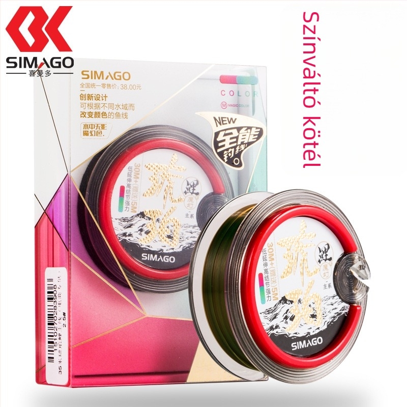 Fő horgász damil - Nylon, erős, simago, 6 tálca egy dobozban