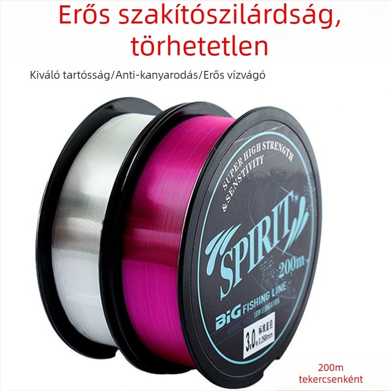 Fisherman Cat Nylon fő zsinór horgászat— erős húzás, 10 tekercs a dobozban